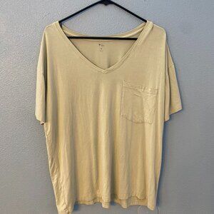 Kyte Baby Women’s Relaxed Fit V-neck Pocket Tee Top Shirt | Color SAGE | Size M